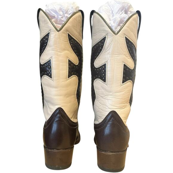 Frye Vintage Daisy Dukes Brown Leather Pointed Toe Cowgirl Boots Size 7.5 - Picture 5 of 10